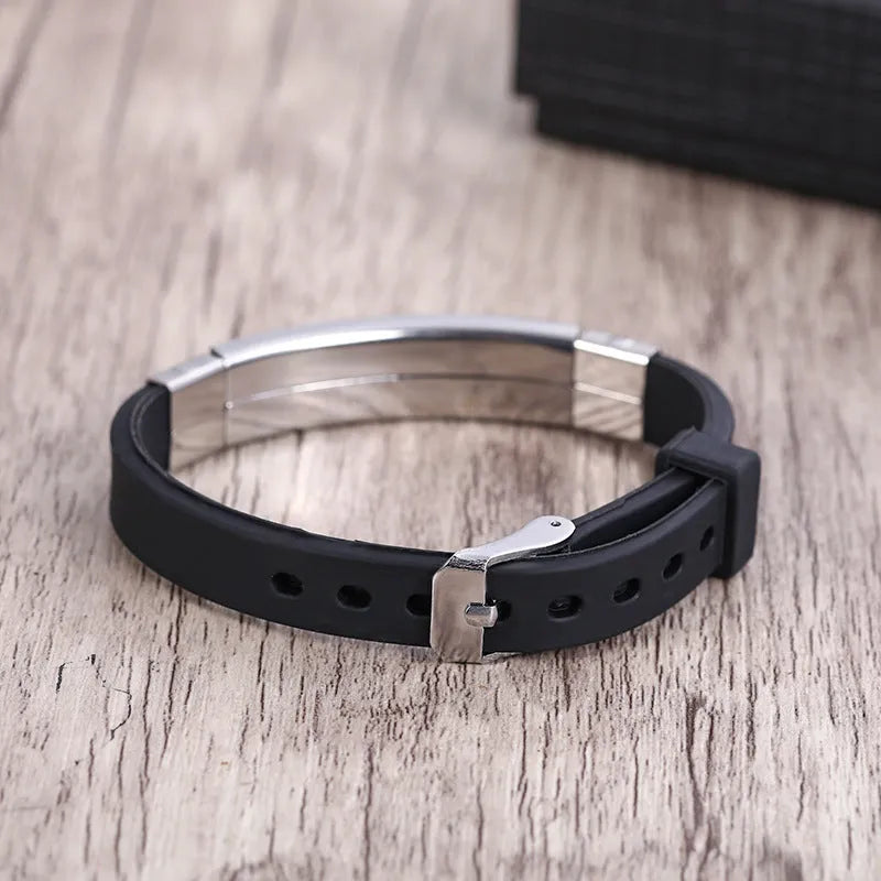 Stainless steel geometric metal bracelet with Allergy colour finish, single piece