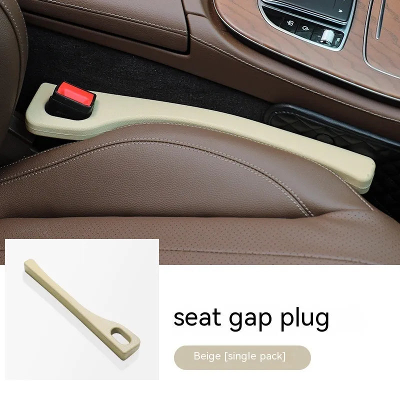 Flexible polyurethane car seat gap strips in multiple colours preventing items falling between seats