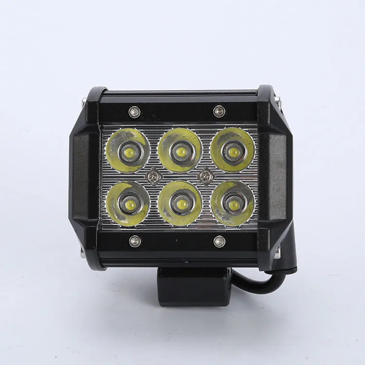 Black 18W car LED work light with aviation aluminum alloy shell and IP67 waterproof rating
