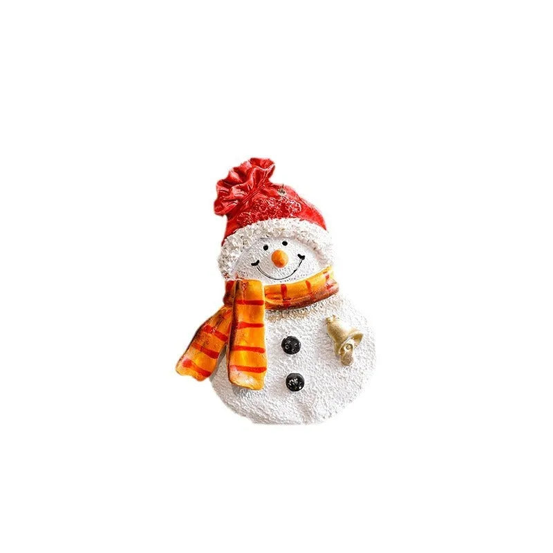Christmas resin pendant set with snowman, gingerbread man, and Santa figures in various colours and accessories