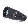 Black 16x52 high-power monocular with up and down double-tuning focus and waterproof casing.