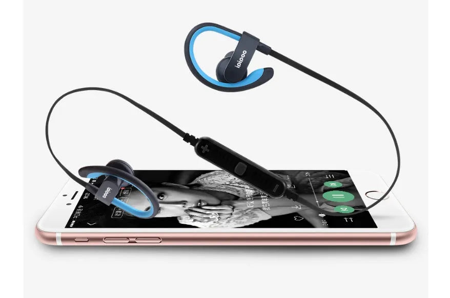 Wireless sports running headphones, Bluetooth 4.0, 10 metre range, stereo earplug design, four colours