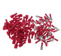 Fully insulated male and female spade terminals, FDFD1-250, red and yellow, 50 pairs