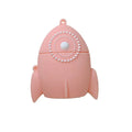 Pink rocket silicone protective cover for AirPods 1 and 2 charging case, black or pink option