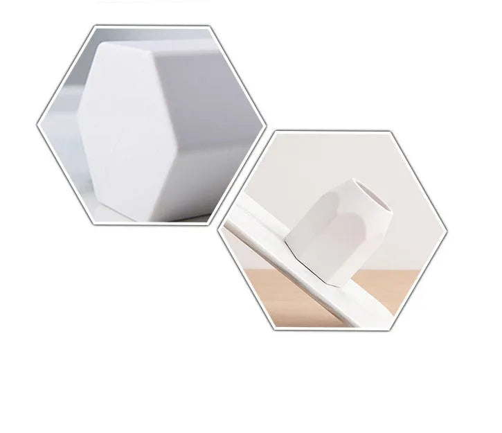 Round silicone pen holder in white or grey, 80x95mm, holding pens on a desk