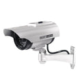 Solar Powered Fake Camera Dummy Security Camera Outdoor Simulated CCTV Monitor Black Silver Weatherproof Deterrent for Shops Supermarkets Hotels Parking Lots Libraries Offices Warehouses Parks Residential Areas