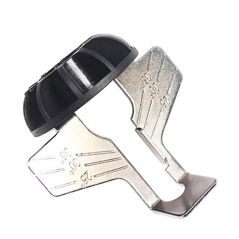 Silver metal electric chain grinding machine accessory with 100 teeth on a 20mm band saw blade.