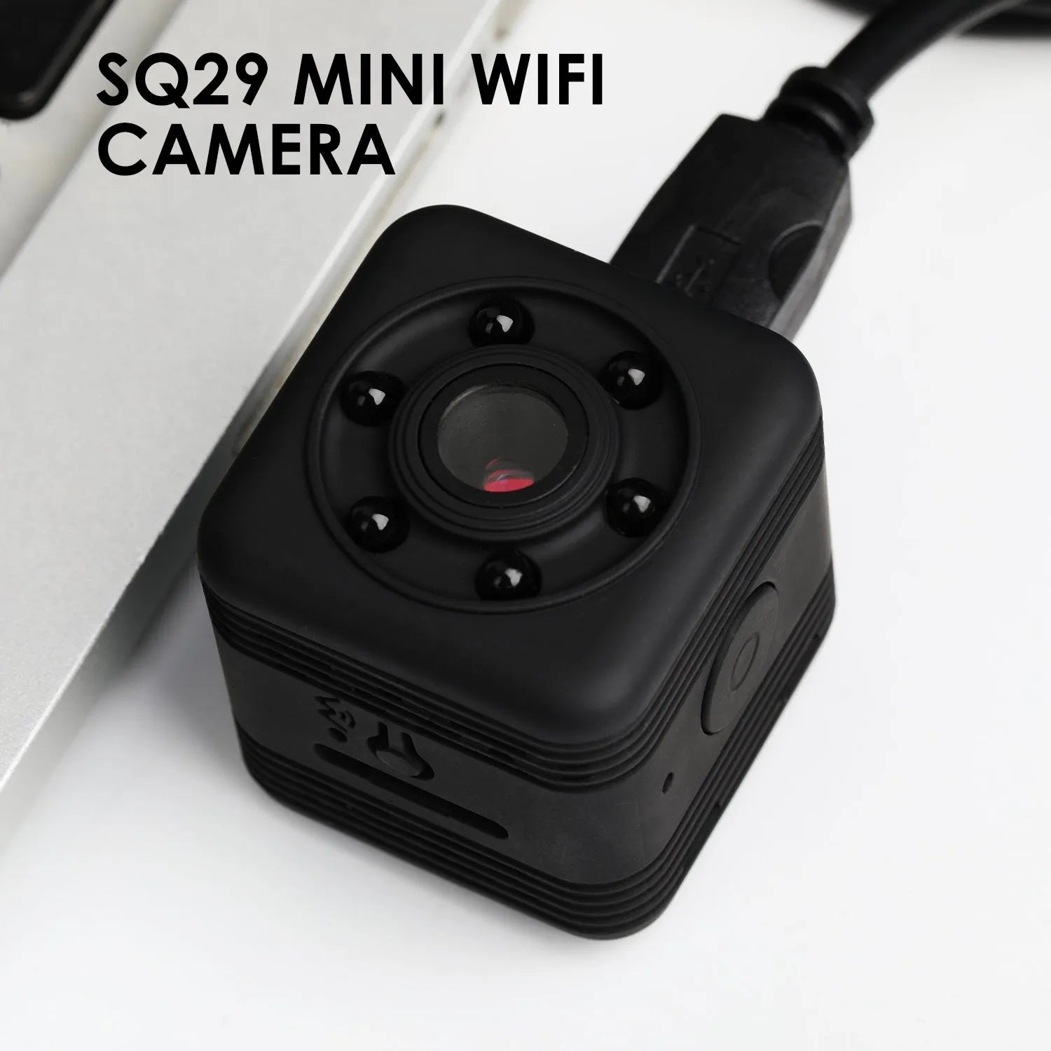 Black sq29 waterproof sports action camera with extended 240 minute battery life