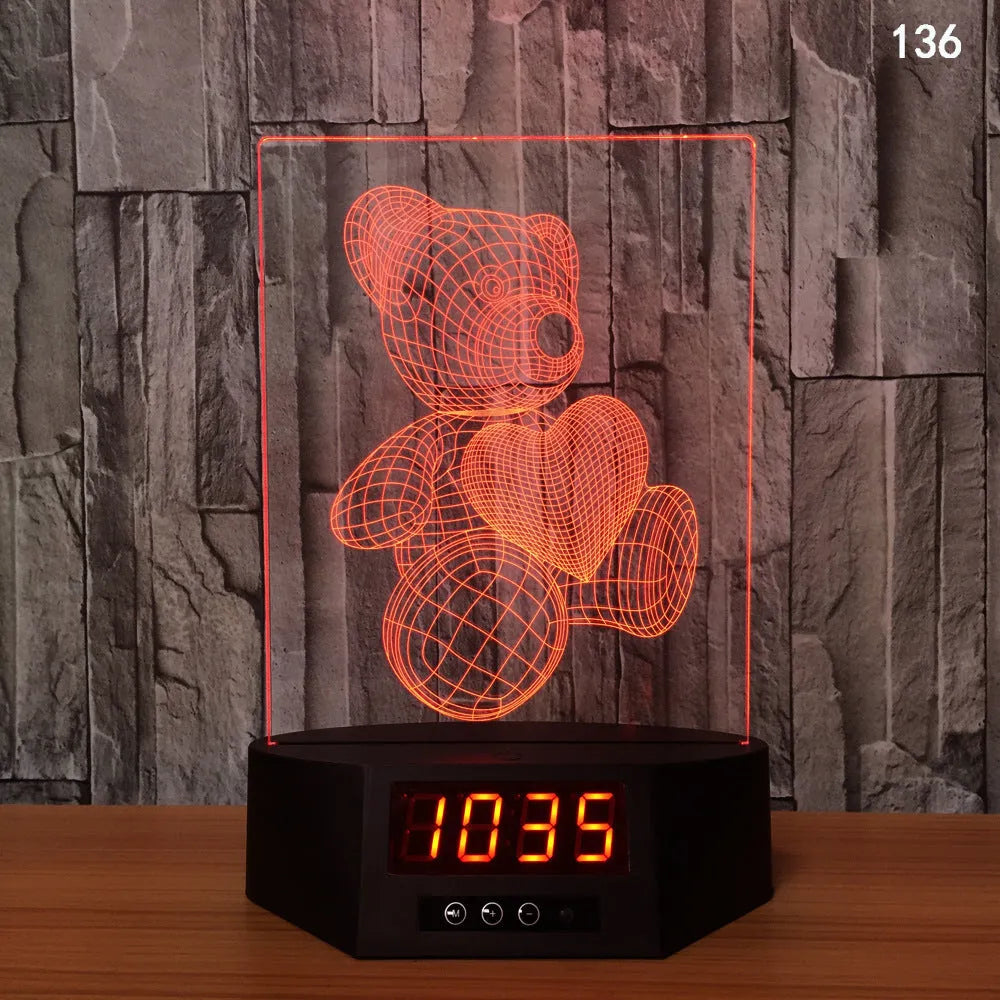 3D glowing dolphin night light LED table lamp with remote control on wooden surface