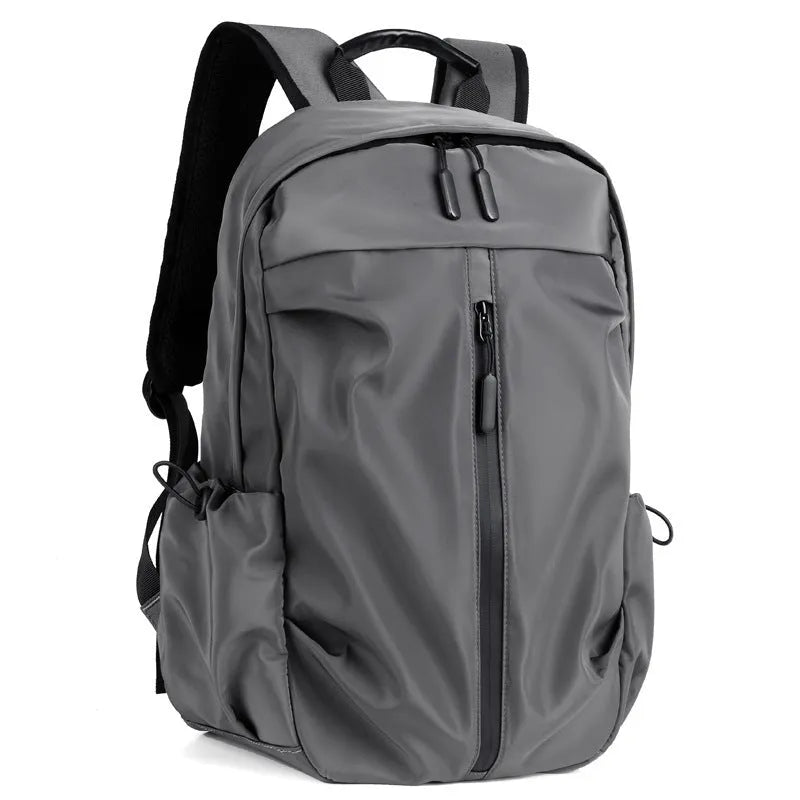 Men's business casual backpack in Oxford cloth with internal computer pocket, available in grey, 30.5x45cm