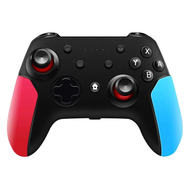 Nintendo Switch Bluetooth game controller in blue and red colours with USB cable