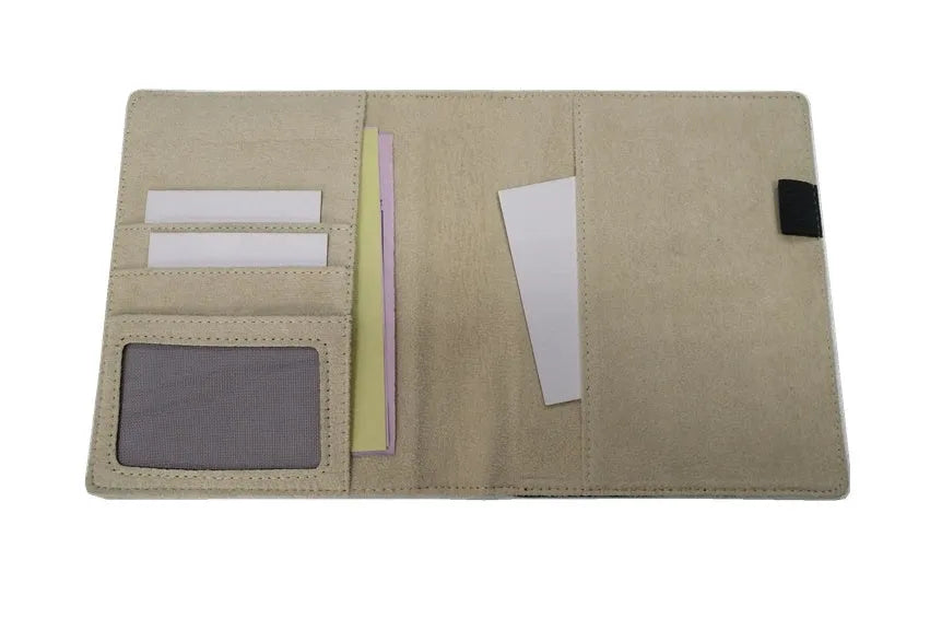 Blue imitation leather PU notebook shell for A5 notebooks with pp bag and storage box