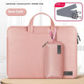 PU leather laptop sleeve bag, 370x280x30mm, with power pack, in black, brown, dark gray or pink