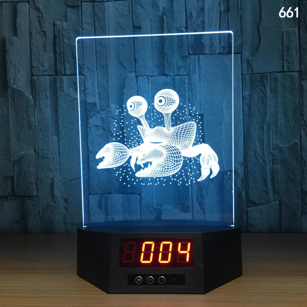 3D glowing dolphin night light LED table lamp with remote control on wooden surface
