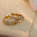 S925 sterling silver twist ring for women in gold and platinum finish, US size 6 to 10