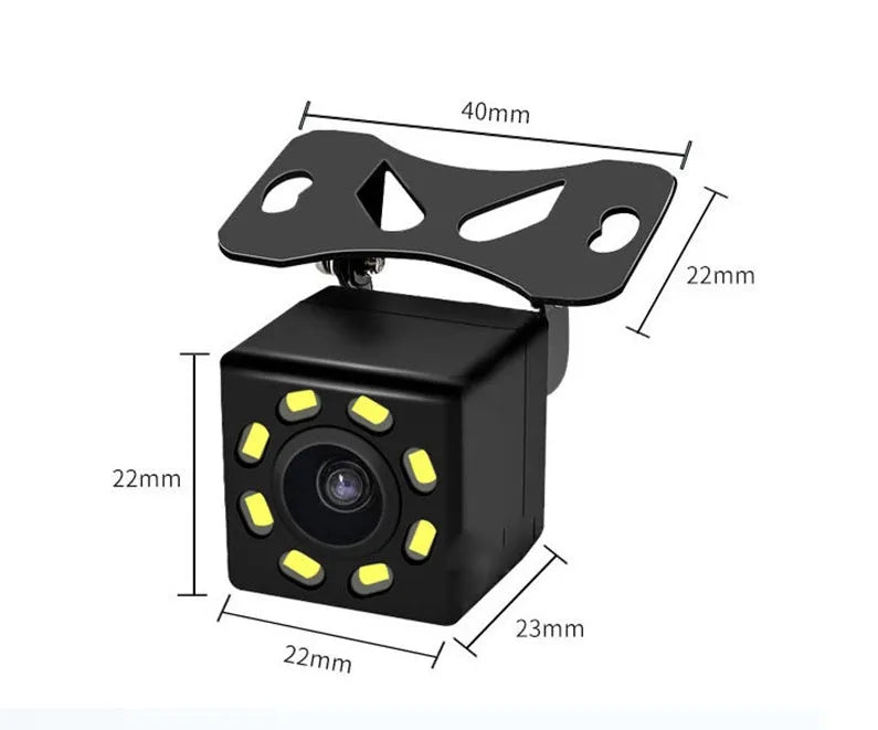 7 inch black car reversing display with LCD touch screen, Bluetooth, Mirror Link, and video input