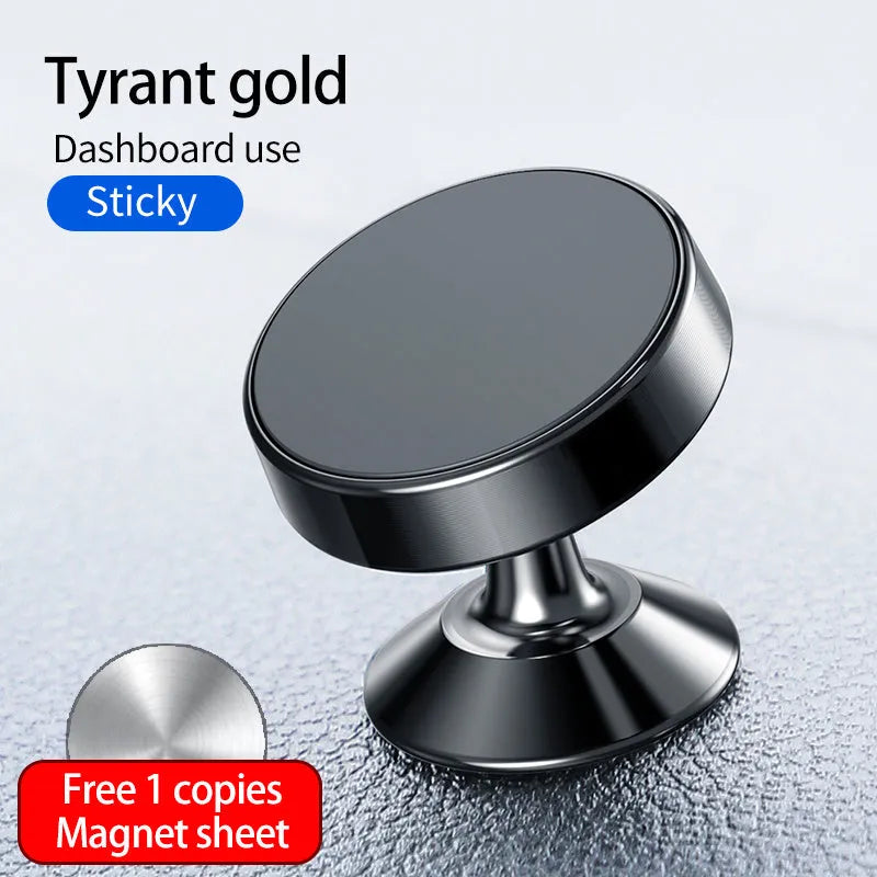 Car phone holder with magnetic suction cup and 4 samarium magnets in black colour