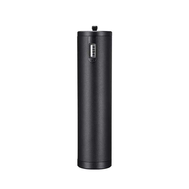 Black aluminium alloy portable charging handle power bank with 6800mAh capacity
