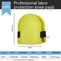 A pair of EVA foam kneecap pads in blue, showing their curved shape and approximately 11mm thickness.