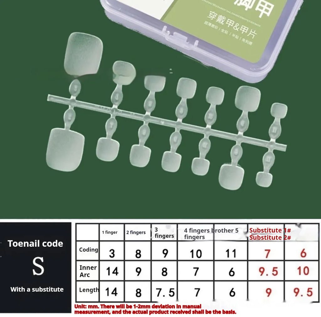 Purple cat eye toenail wear set with 24 pieces in S, M, L sizes and micro glass bead crystal