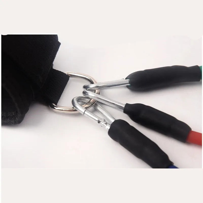 Black leg taekwondo training pull rope set for explosive force resistance conditioning