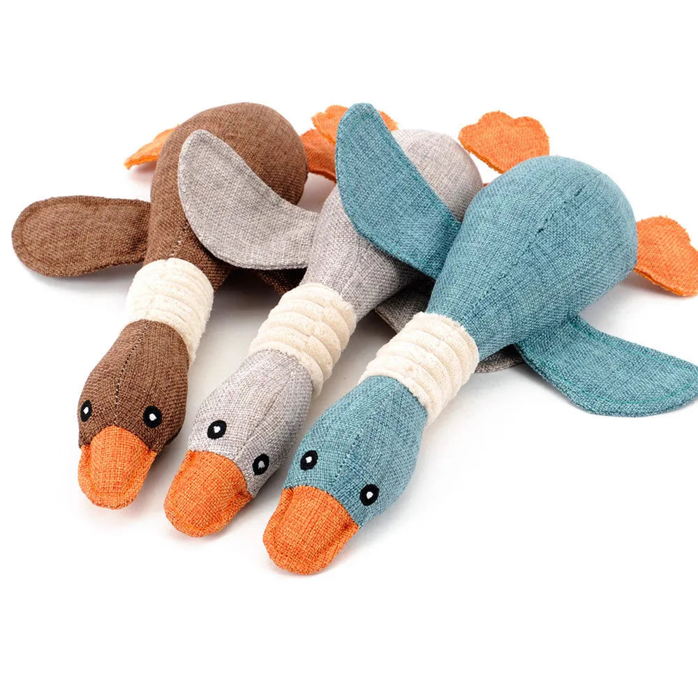 Dayan dog plush sound toy in multiple animal designs with squeaker