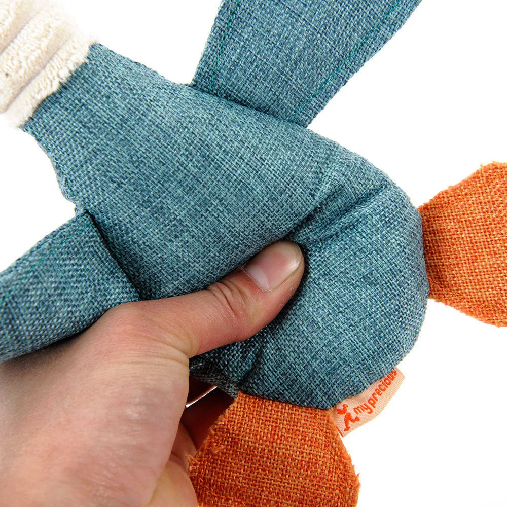 Dayan dog plush sound toy in multiple animal designs with squeaker