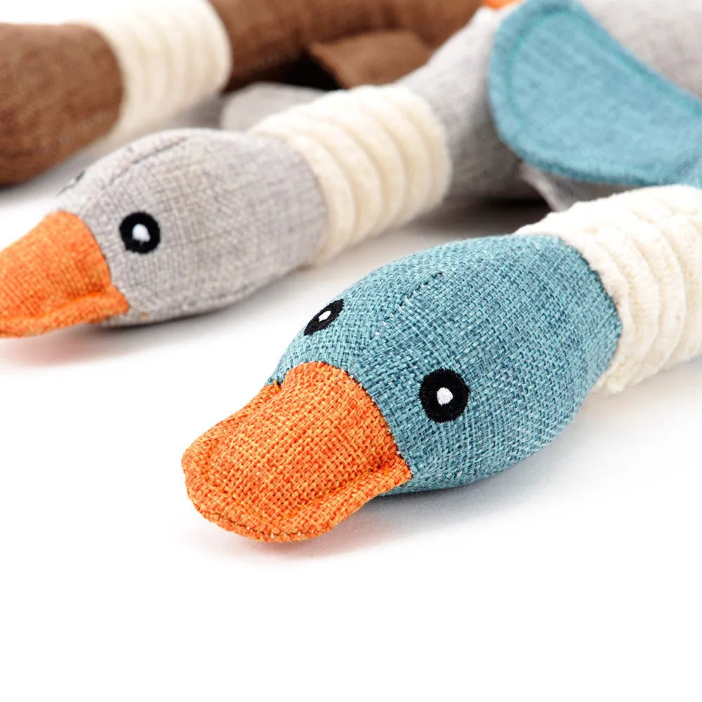 Dayan dog plush sound toy in multiple animal designs with squeaker