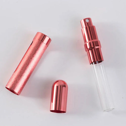 12ml aluminium travel perfume bottle with glass liner in bullet shape