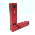 Aluminium right angle woodworking positioning block with measuring scale for jigsaw clamping
