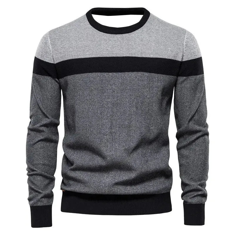 Men's 3D printed striped pullover sweatshirt in blue, gray, green, khaki, pink, and purple, sizes S to XXXL