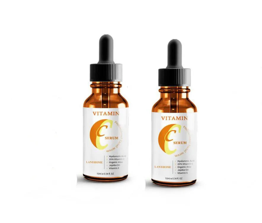 Vitamin C hyaluronic acid facial serum in 10ml bottle for brightening and anti-aging