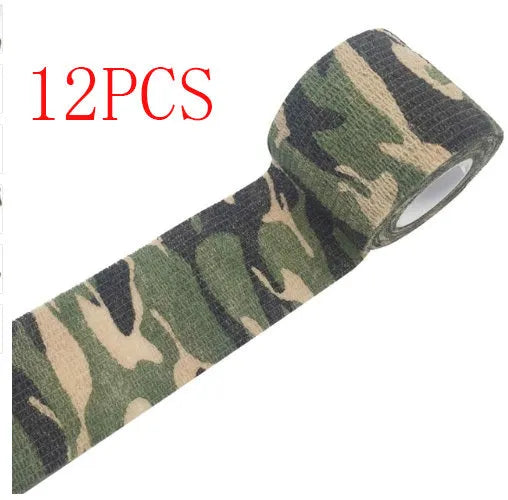 Camouflage self-adhesive elastic bandage 5cm non-woven wrap for first aid support