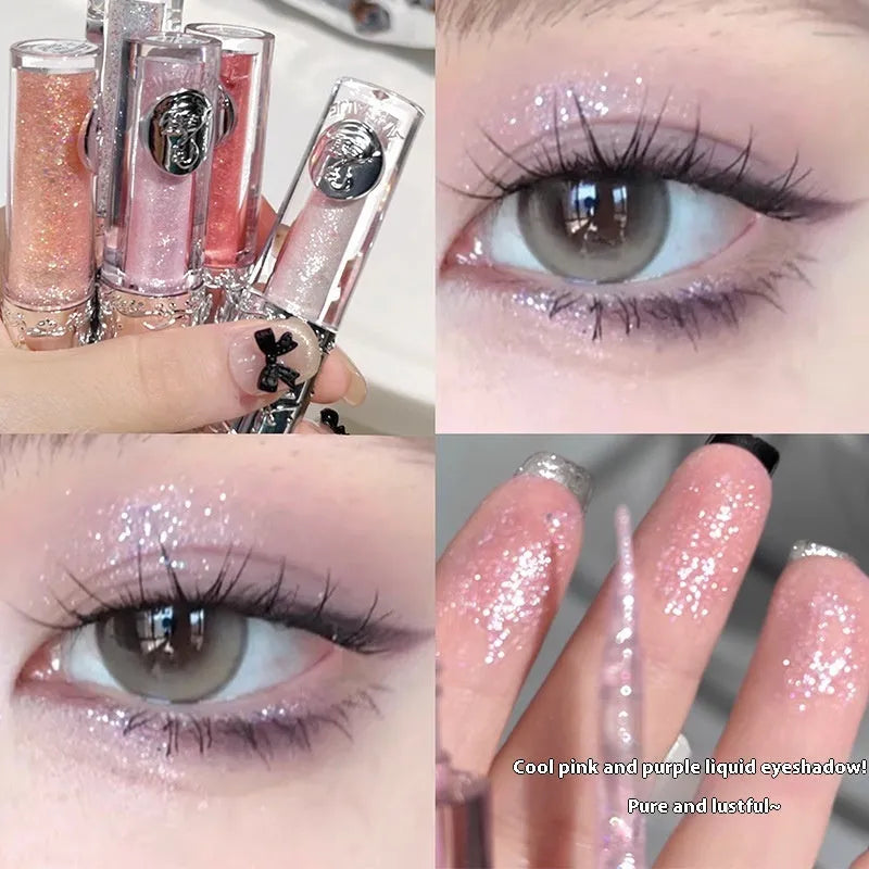 Ballet liquid eye shadow set showing five colour options with applicator