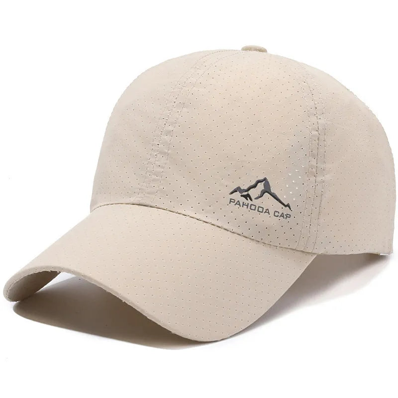 Adjustable polyester baseball cap in dome crown style for summer sun protection