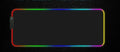 RGB luminous mouse pad with switch control, multiple sizes, 3mm or 4mm thickness, and 2m data cable included.