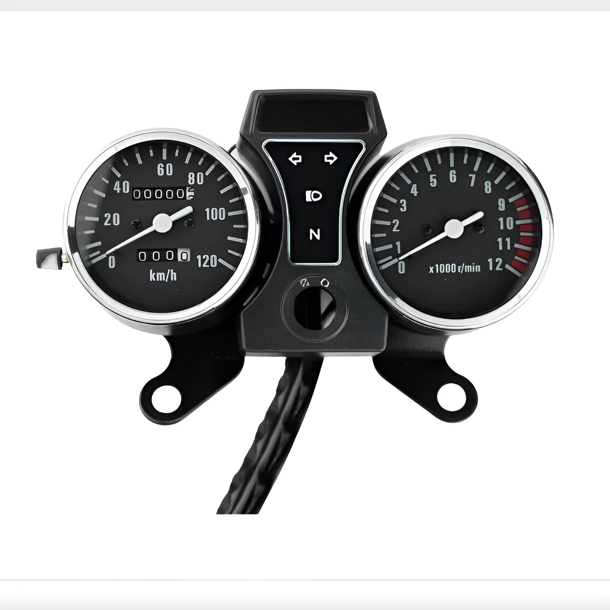 Black alloy speedometer for Italika Ft125 Dt125 Forza 125 motorcycles