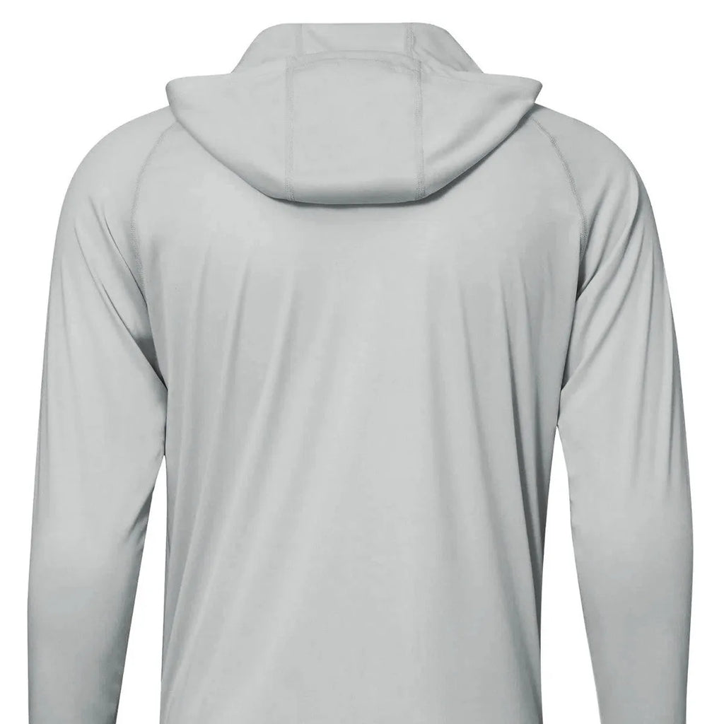 Thin polyester outdoor hooded long sleeve top for UV protection during fishing and hiking