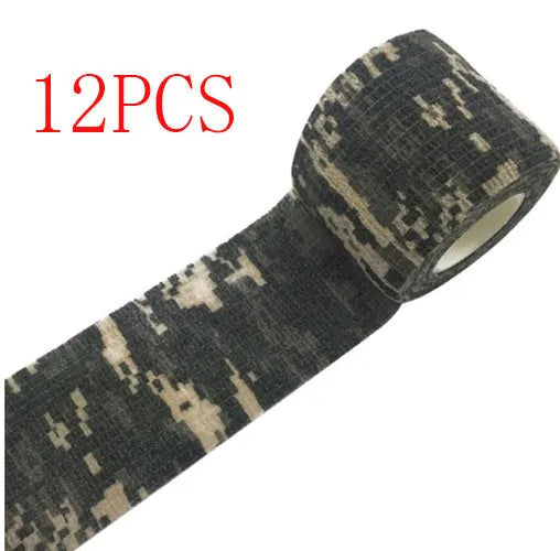 Camouflage self-adhesive elastic bandage 5cm non-woven wrap for first aid support