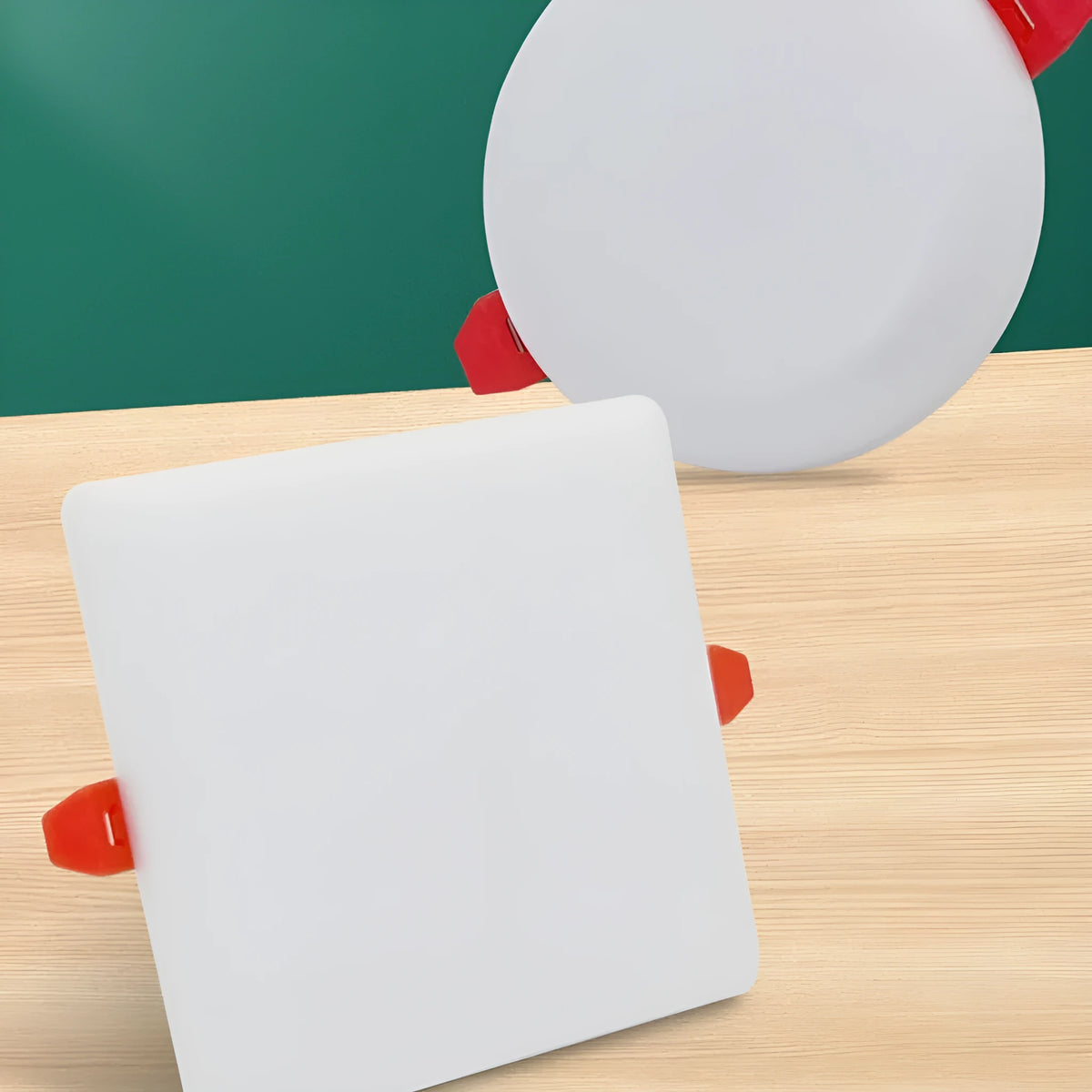 Ultra-thin aluminium LED panel light with adjustable hole design in white illumination