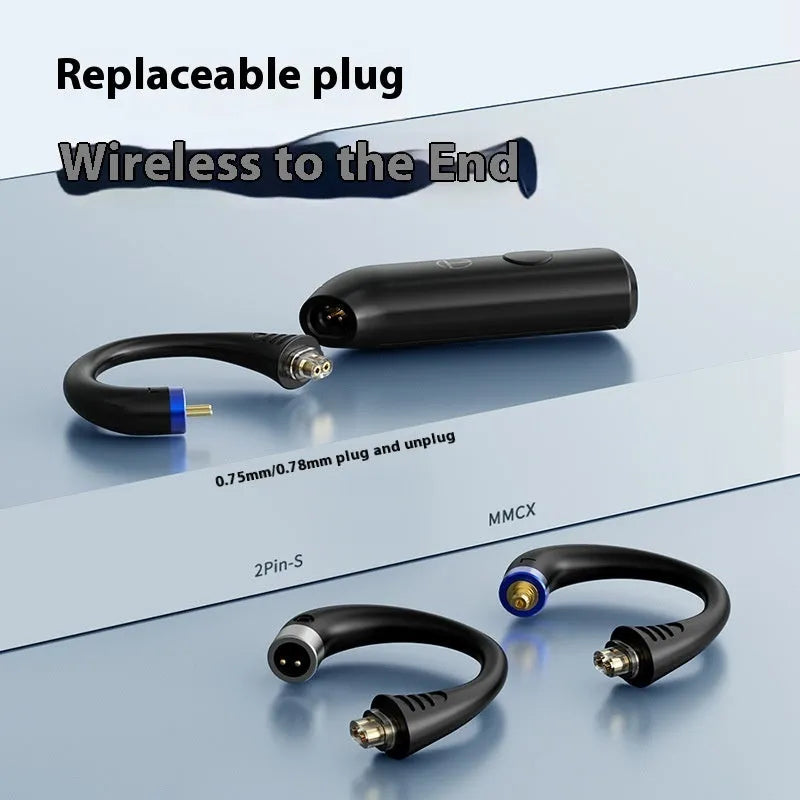 BT20 Pro wireless Bluetooth ear hook module, waterproof plastic, S/0.75/0.78/MMCX variants, one pair