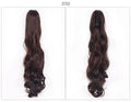 55cm curly claw clip ponytail wig in Black 1B, high temperature wire synthetic fibre, clip-on hairpiece