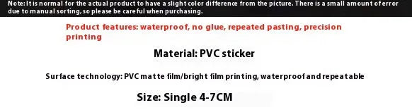 Pack of 50 fresh candy coloured waterproof decorative stickers with small object designs for journal decoration.
