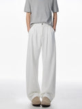 Men's drape leggings in black or white polyester with micro elasticity, sizes M to XXXL