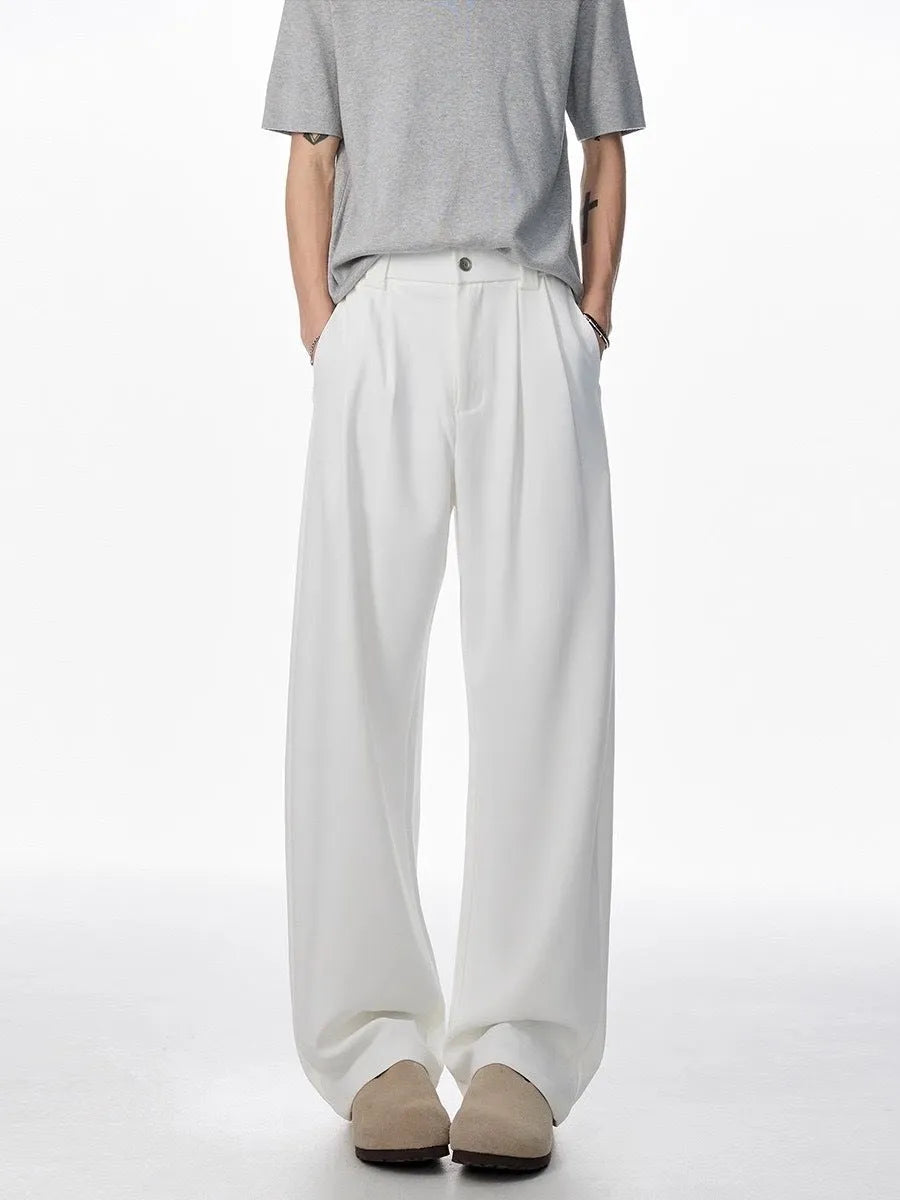 Men's drape leggings in black or white polyester with micro elasticity, sizes M to XXXL