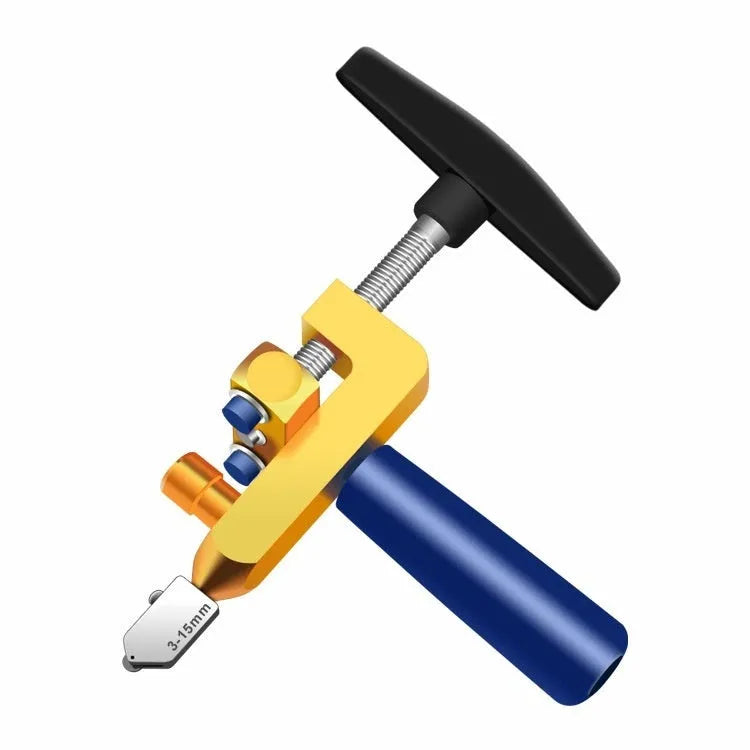 2-in-1 gold knife luxury set ceramic tile opener and glass cutter with hard alloy wheel for cutting depth 3-15 mm