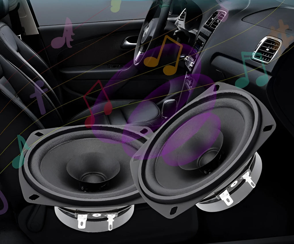4-inch car bass coaxial horn speaker with magnet construction for General Motors vehicles.