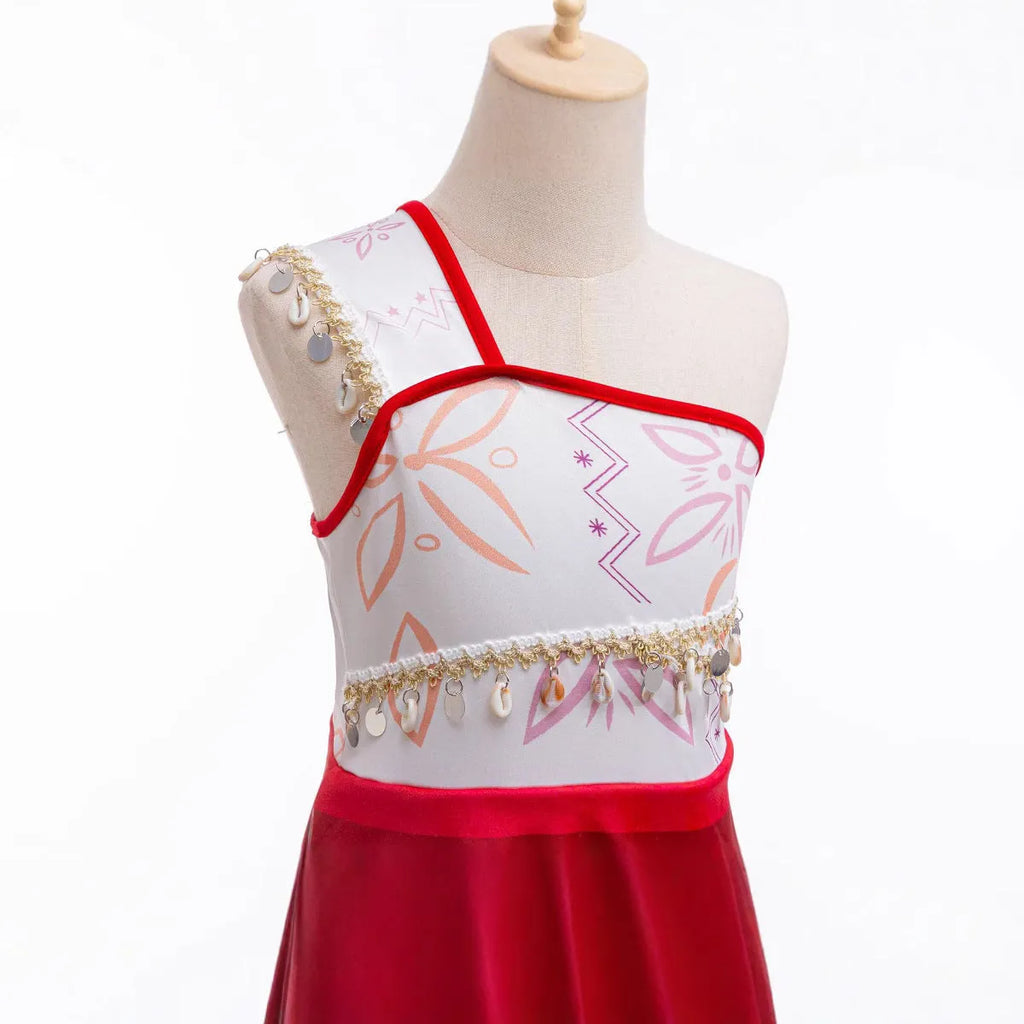 White girls cosplay performing dress in princess style, milk silk and acetate fibre, sizes 100cm to 160cm