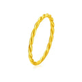 Brass gold plated women's ring in twist, glossy, or matte bracelet styles