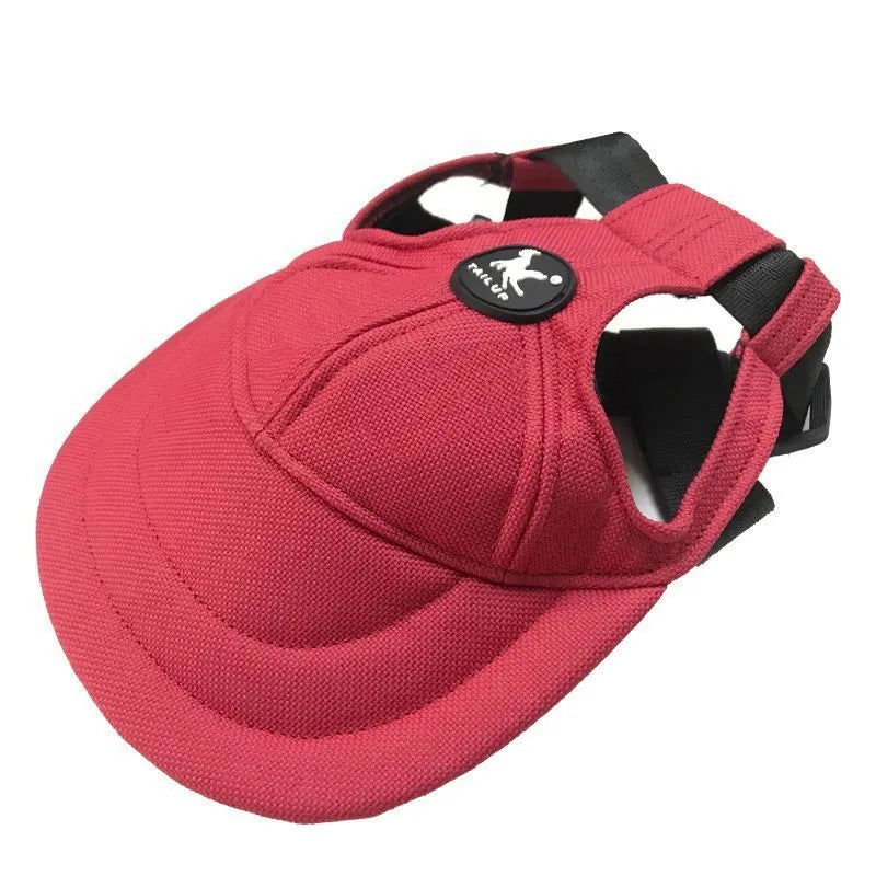 Sun-proof dog and cat baseball cap in pink, red, blue, denim blue or cowboy black, sizes S to L